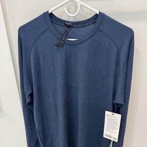 Lululemon Men's Metal Vent Long Sleeve Navy Tee - Large - New with Tags